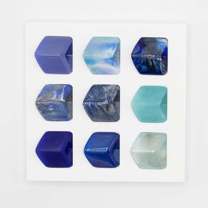 Diverse Cubes Blauw € 9.95 per stuk mix en match uw eigen ketting