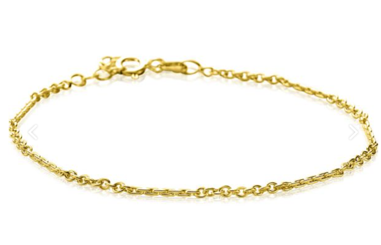ZINZI Gold 14 karaat gouden massieve fantasie armband met bewerkte gedraaide staafjes van 2mm breed en fijne jasseron schakels. De lengte van de armband is te variëren tussen 17 en 19cm. Vervaardigd van geheel 14 karaat goud (585). En herkenbaar 'Zinzi' door het kleine gouden Zinzi hartje bij de sluiting.