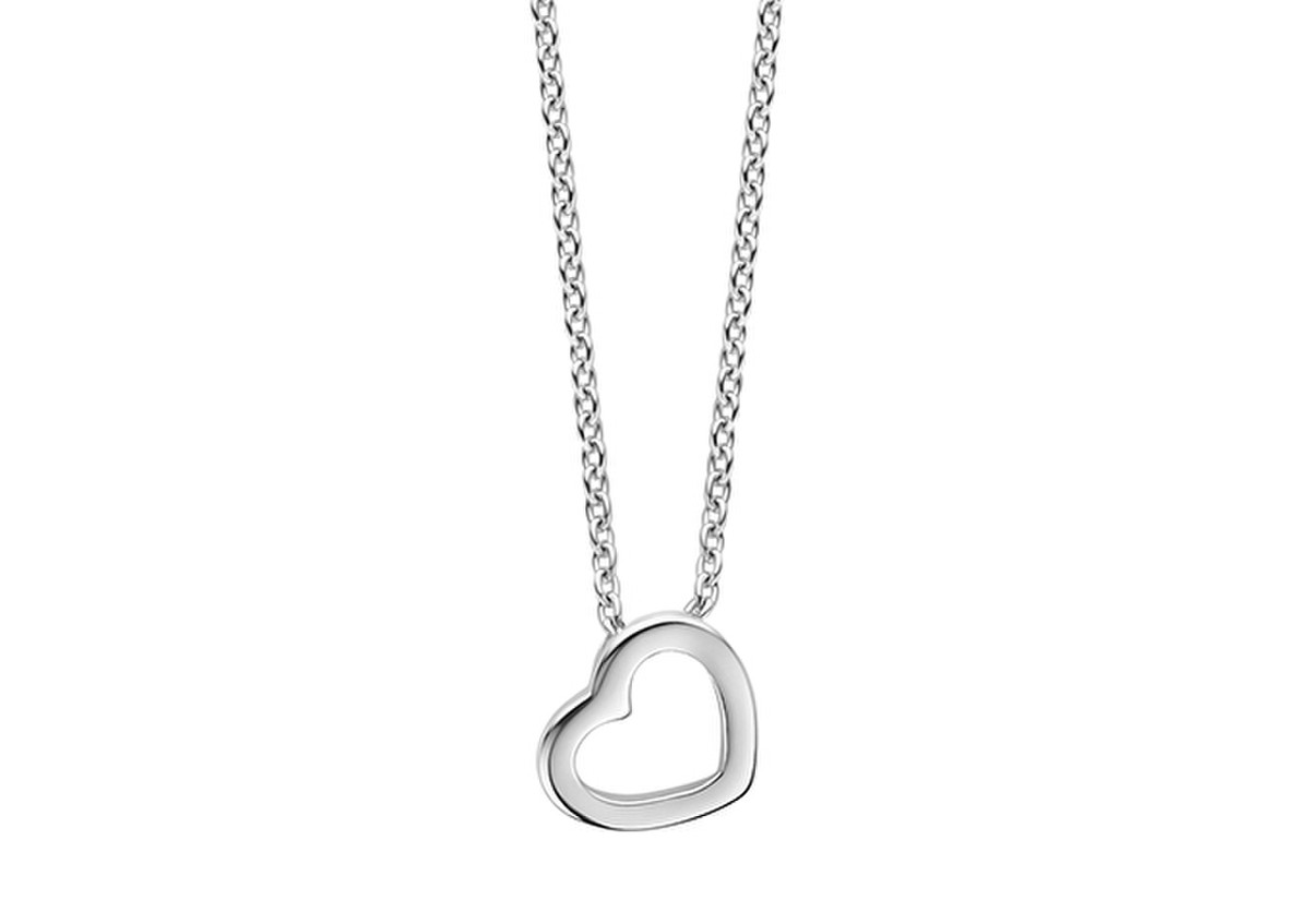 zilveren Moments collier met hartje