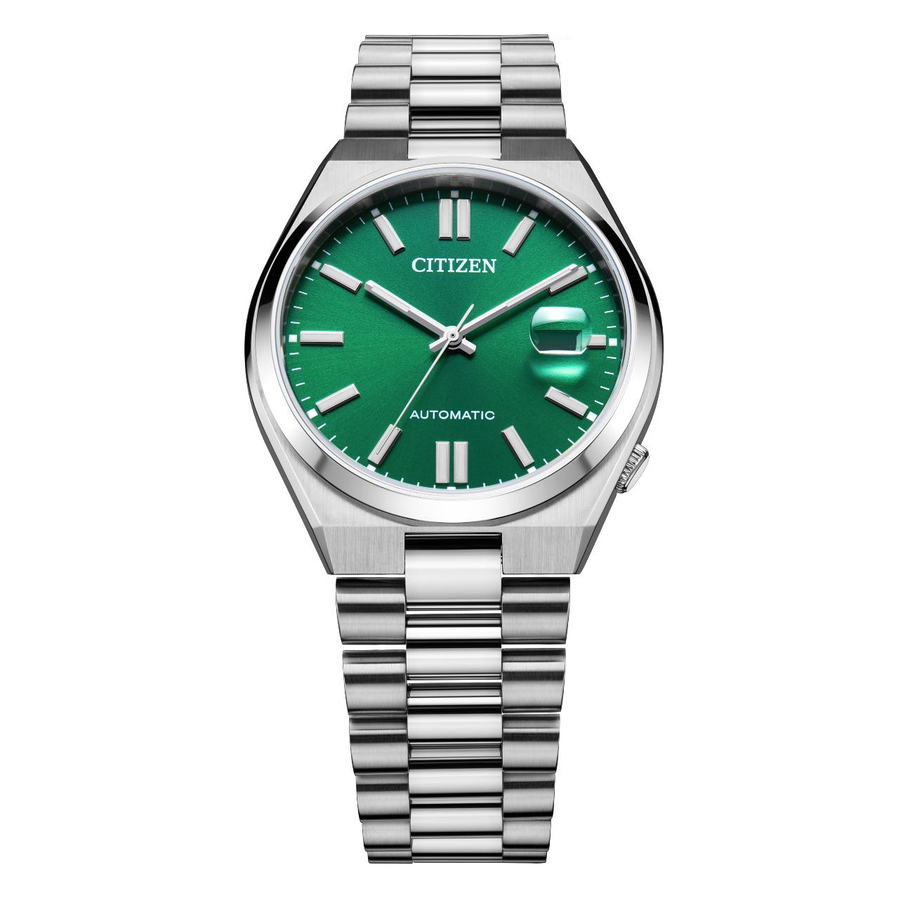 Citizen - Tsuyosa Automaat Cal. 8210 Saffierglas. 50m WR. Groen - NJ0150-81X