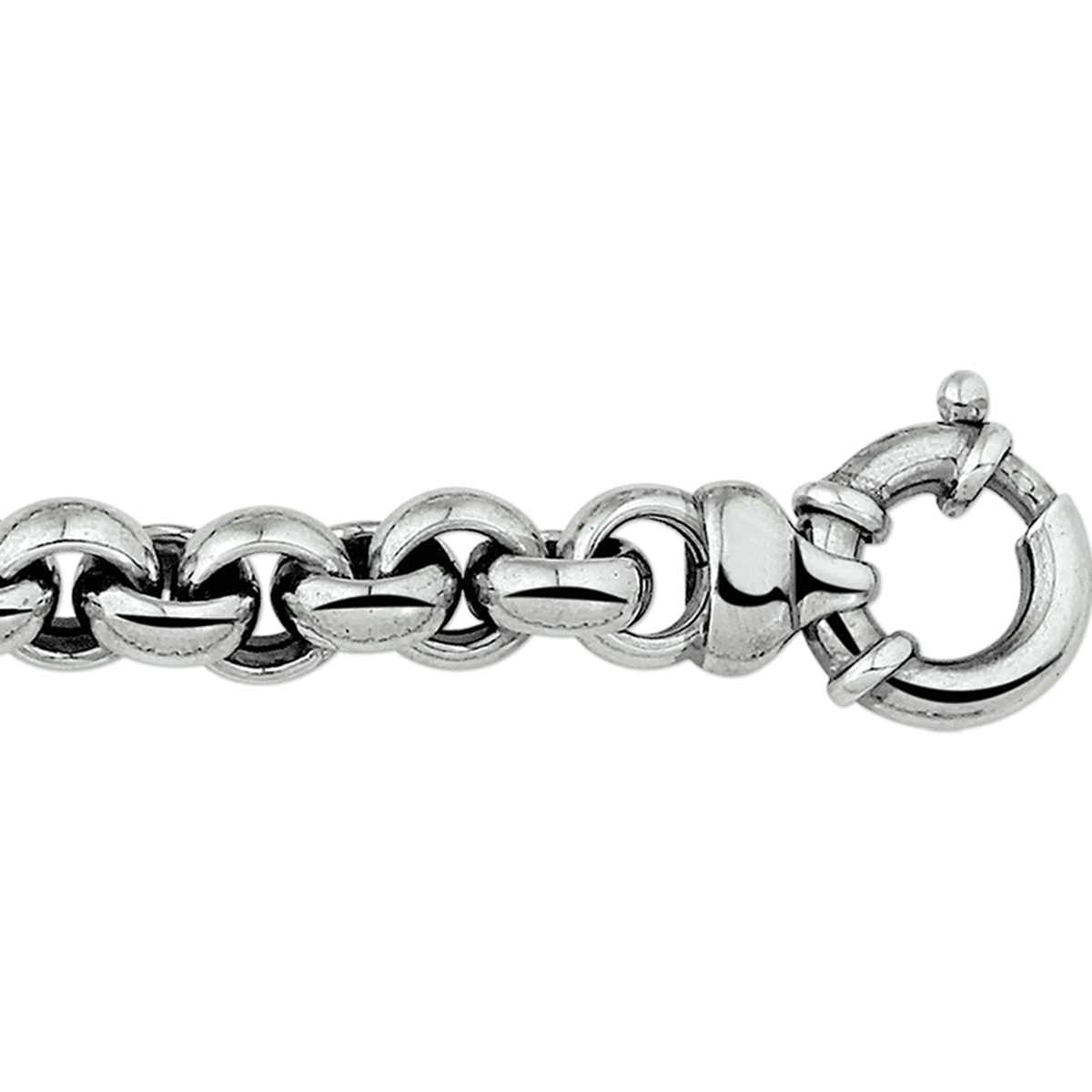 Geoxideerd zilveren armband met jasseron schakel.

Gender: dames
Breedte: 10.5 mm
Langste lengte: 21 mm