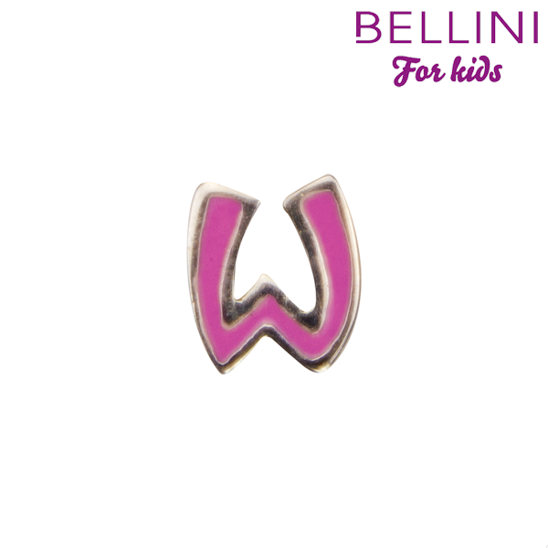 Zilver bellini letter W voor armband