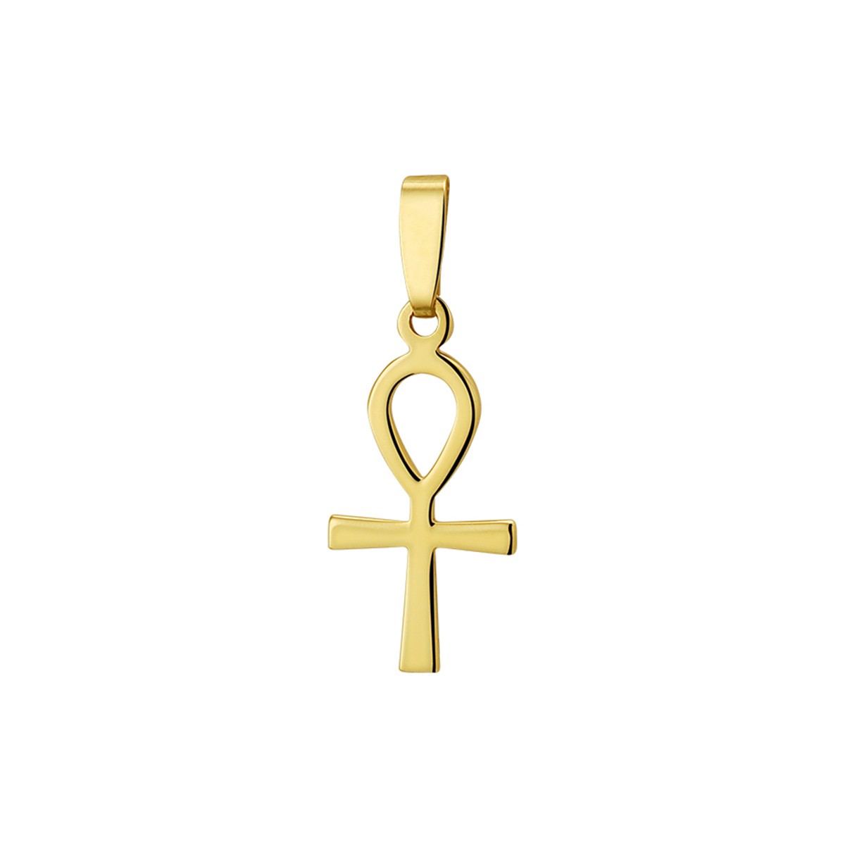 Beschrijving: Egyptisch Ankh-Kruis Levensteken
Breedte: 10 mm
Hoogte: 20 mm (excl. Plaatoog)

Wat betekent een Ankh?
Ankh (symbool) - Wikipedia
De ankh (☥, Egyptisch: ˁnḫ) , ook: het ankh-teken, het levenskruis of het ankh-kruis is een van de bekendste oude Egyptische symbolen en vertegenwoordigt in de Egyptische mythologie het leven, onder andere in de naam Toetanchamon, levend evenbeeld van Amon.