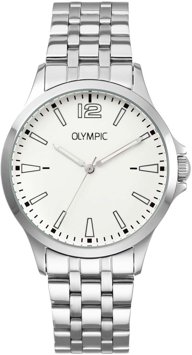 Olympic OL72HSS404 Dani Horloge Staal 40mm 
Dit unieke Olympic horloge met artikelnummer: OL72HSS404 is een herenhorloge met een classic sportieve uitstraling. Het horloge heeft een ronde stalen kast met een witte wijzerplaat met de 12, streepjes en lumibrite accenten. Aan de kast zit een zilverkleurige stalen schakelband met vouwsluiting. Het horloge heeft een mineraalglas, een doorsnee van 40mm en is 5ATM.

Het merk:
Een mooi horloge hoeft niet duur te zijn! Het Nederlandse horlogemerk Olympic levert stoere chronografen, slimline series, digitale uurwerken en elegante dameshorloges. De prijs-kwaliteitverhouding staat bij Olympic hoog in het vaandel met prijzen die uiteenlopen van € 34,95 tot en met € 159,00.

100% Nederlands ontwerp, waterdicht en standaard 3 jaar fabrieksgarantie.

Specificaties:
- Ronde kast Ø 40mm
- Stalen horlogekast
- Witte wijzerplaat
- Stalen schakelband
- 5ATM 
- Standaard 3 jaar fabrieksgarantie
- Mineraalglas