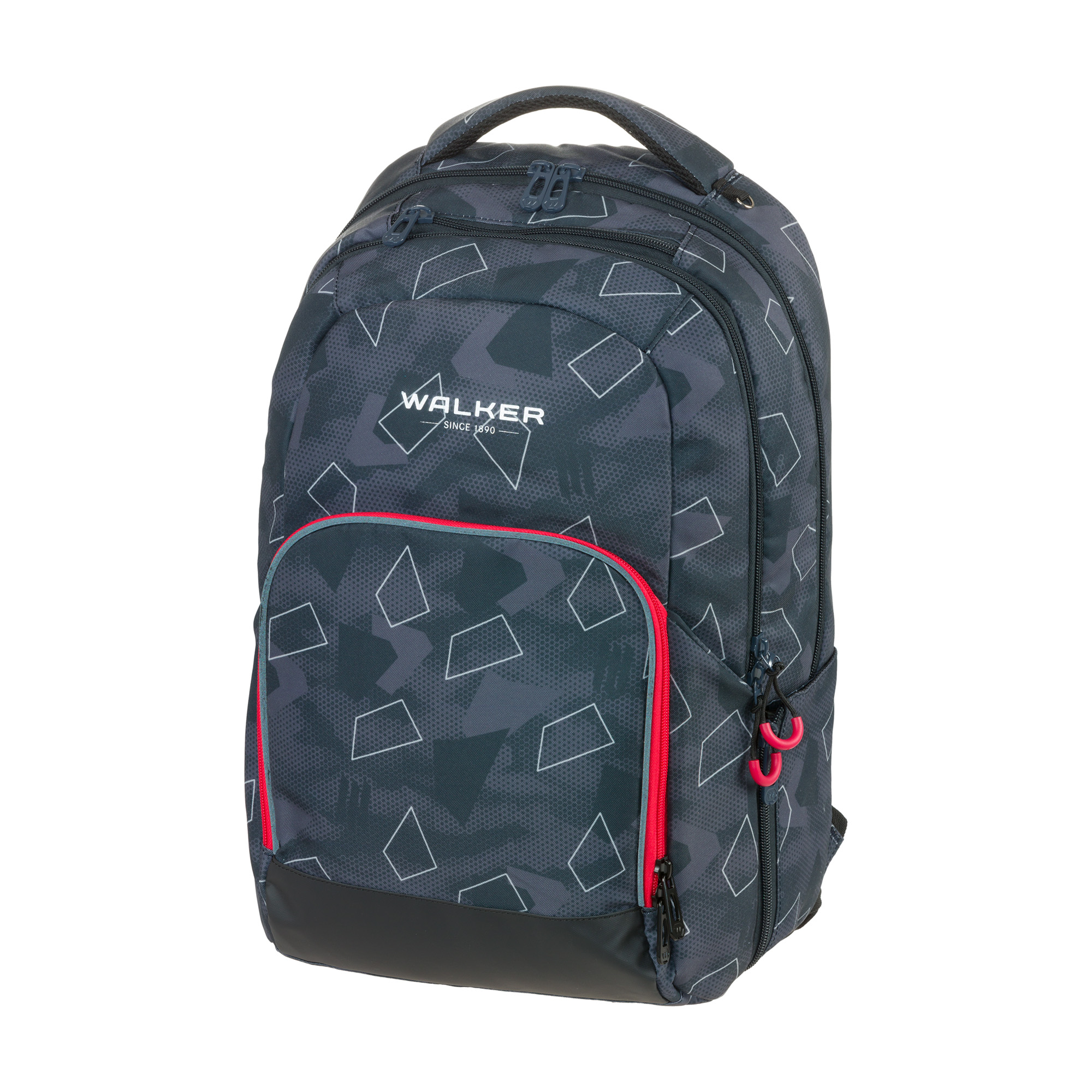 Met de Walker College 2.0 Grey Polygon tas ben je klaar voor elke dag op school of werk. Deze tas heeft een ruim hoofdvak, een gewatteerd laptopvak en handige voorvakken voor kleinere items. De verstelbare schouderbanden zorgen voor optimaal draagcomfort. Draag hem op de rug voor een casual look of draag hem over één schouder voor een meer trendy uitstraling. Met de Walker College 2.0 Lime tas ben je altijd stylish onderweg!



handgreep
groot hoofdvak met een gepolsterd binnenvak voor computer maximaal 15inch
tussenvak
voorvak met handiger organizer
reflecterende elementen voor zichtbaarheid in het donker
zijvak voor drink fles of paraplu

ergonomische banden
in hoogte verstelbaar borstband
3d air mesh welke ademend is
geheim ritsvak met RFID bescherming
afneembare heupriem