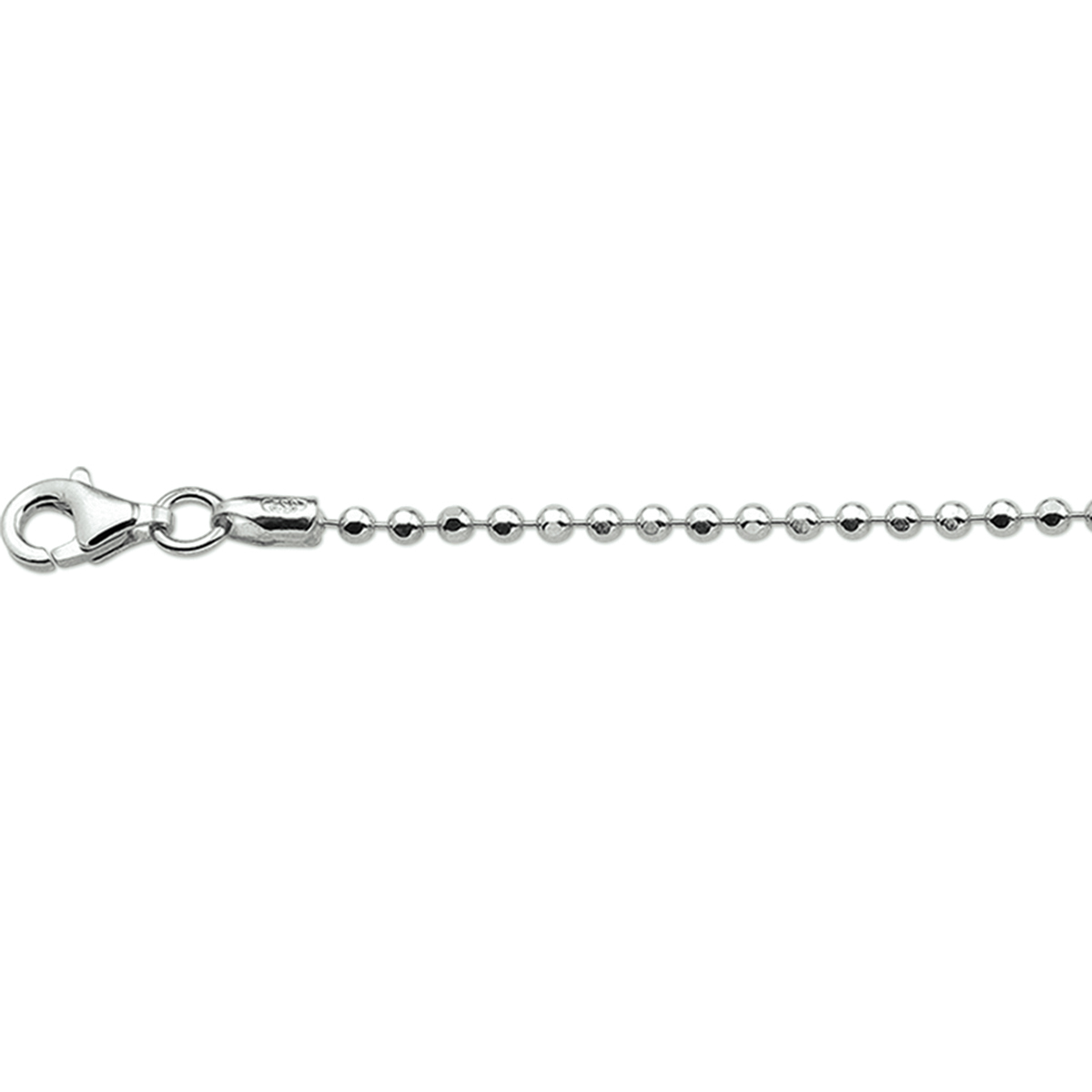 Zilver gerhodineerd enkelbandje 24-26 cm