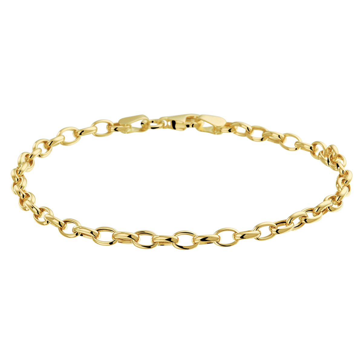 14 krt geelgouden armband ovale jasseron