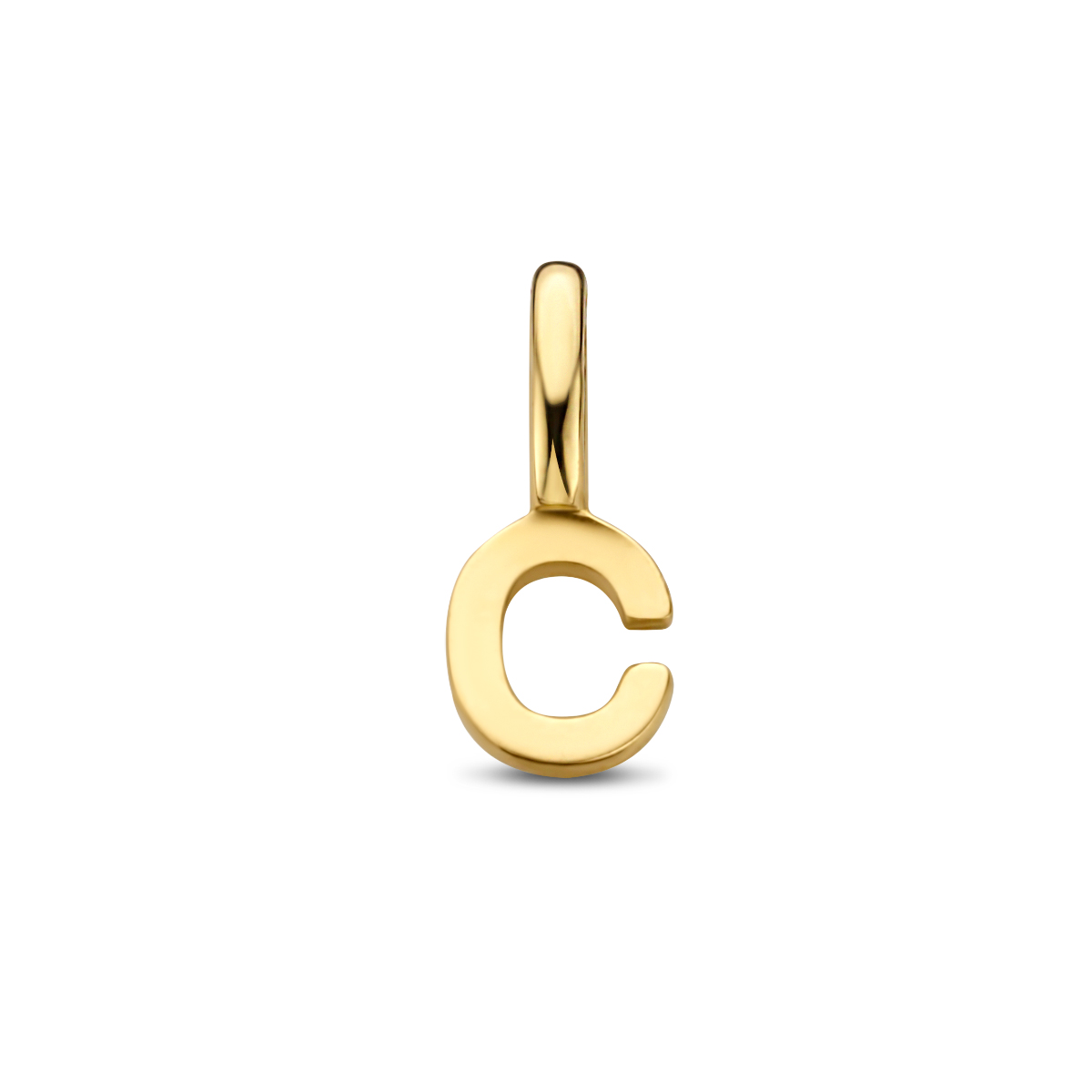 14k Geelgouden hanger in de vorm van een letter.