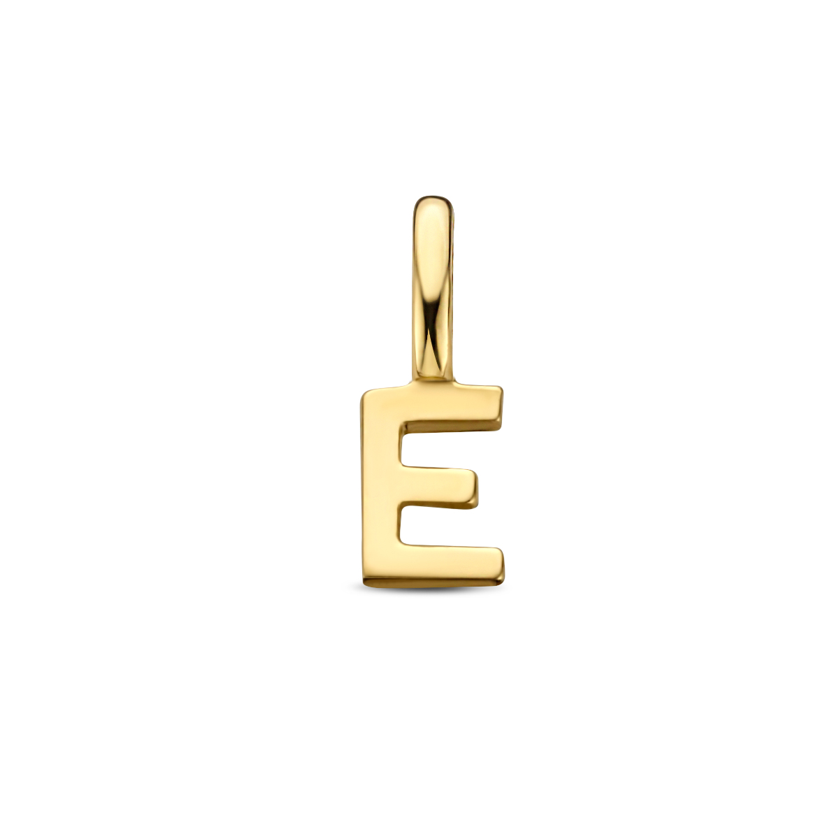 14k Geelgouden hanger in de vorm van een letter.