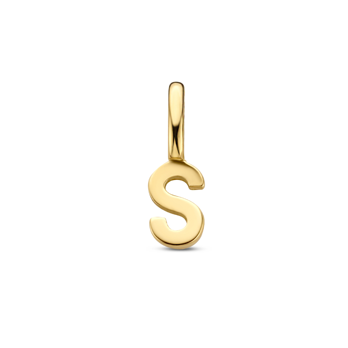 14k Geelgouden hanger in de vorm van een letter.