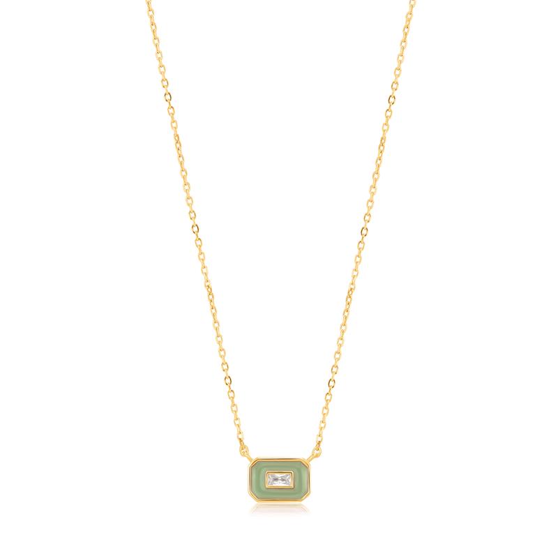 Deze�collier�is�van het merk Ania Haie. Het is een damessieraad gemaakt van zilver. Het�sieraad is goud van kleur.
De verdere specificaties van�de�collier zijn als volgt:
Product lengte (mm): 480
Steensoort: Zirkonia
Steen kleur: Transparant
Diameter (mm): 