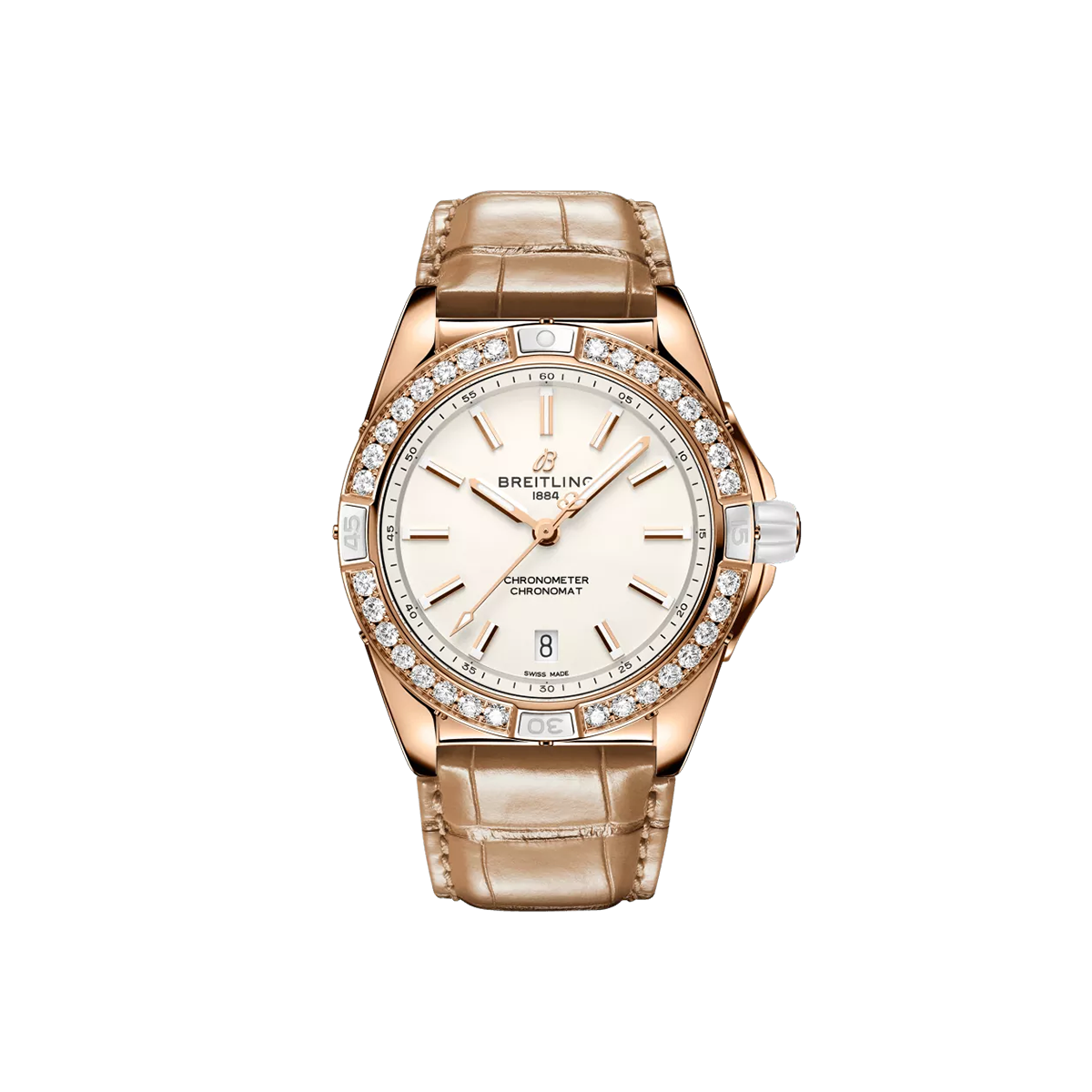 Dit Breitling horloge behoort tot de Breitling Chronomat collectie. 
Referentienummer: R17356531G1P1
Caliber: Breitling 17