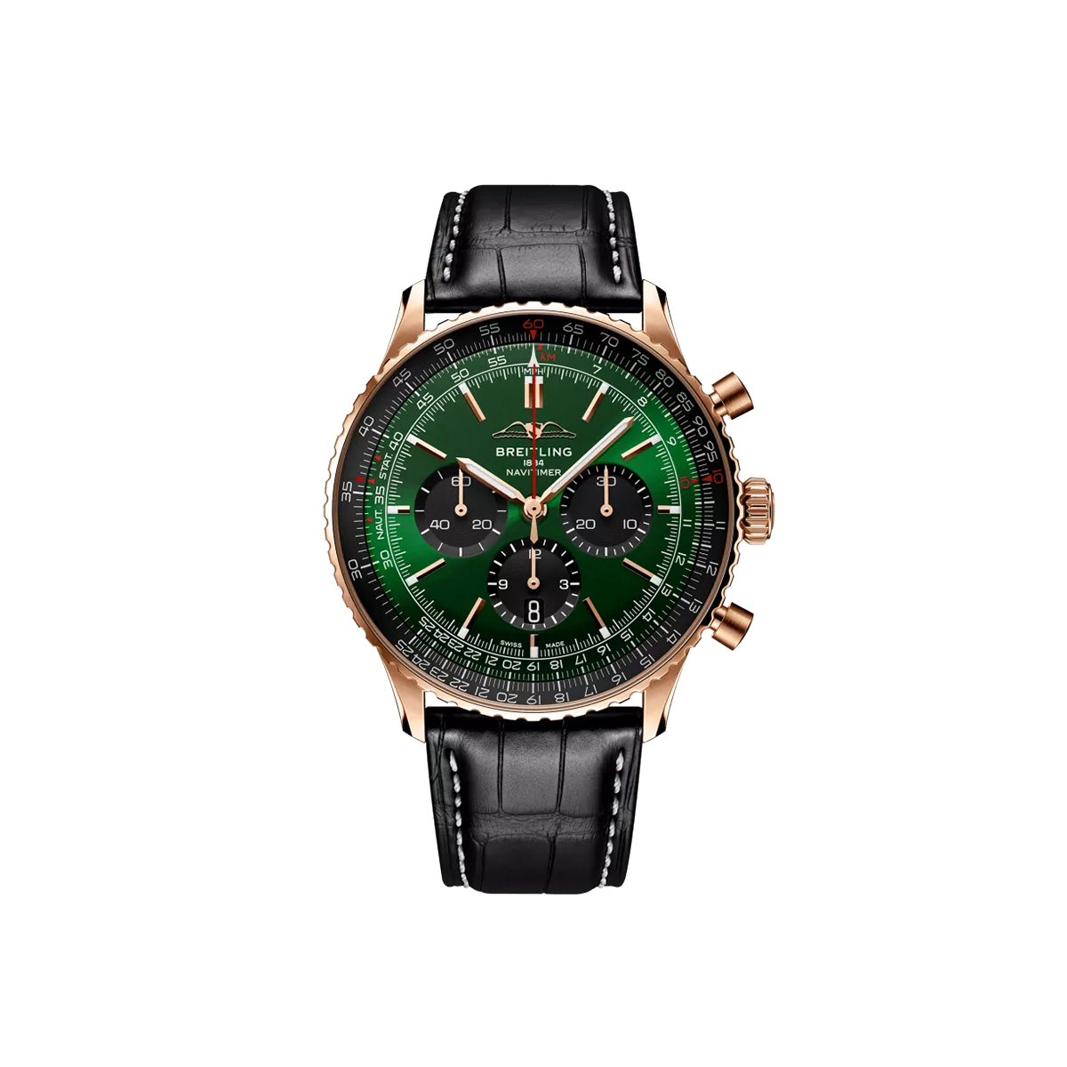 Dit Breitling horloge behoort tot de Breitling Navitimer collectie. 
Referentienummer: RB0137241L1P1
Caliber: Breitling 01 (Manufacture)
