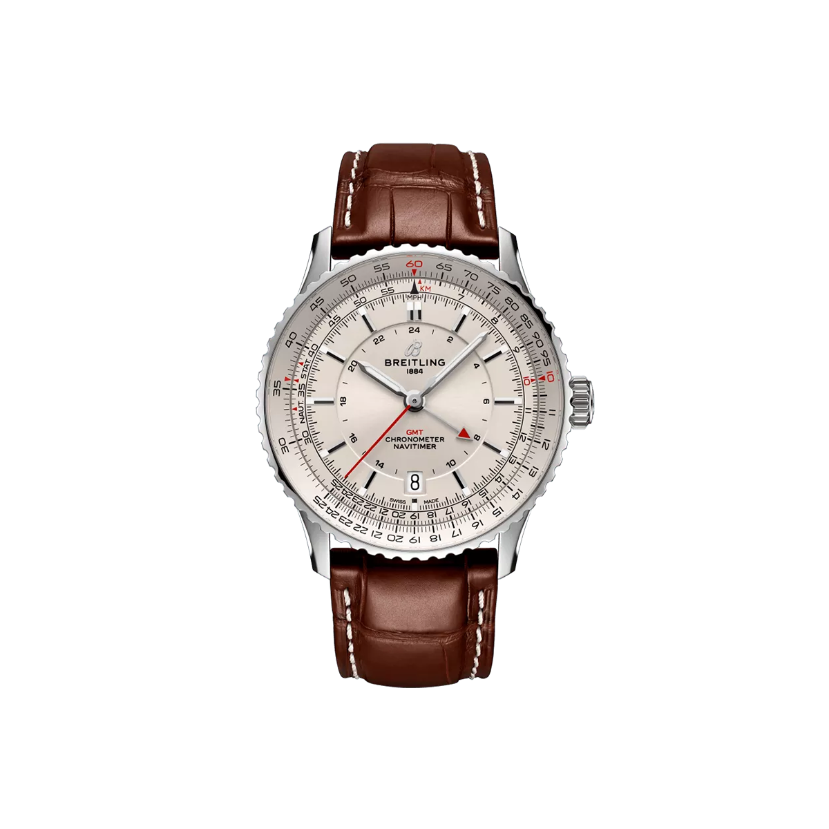 Dit Breitling horloge behoort tot de Breitling Navitimer collectie. 
Referentienummer: A32310211G1P1
Caliber: Breitling 32
