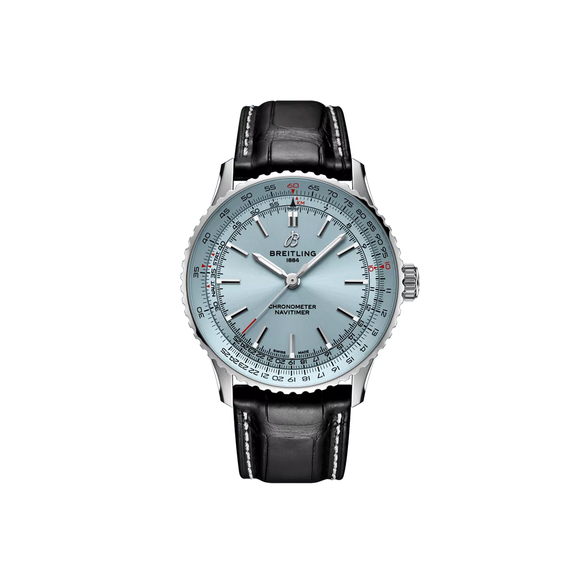 Dit Breitling horloge behoort tot de Breitling Navitimer collectie. 
Referentienummer: A17329171C1P1
Caliber: Breitling 17
