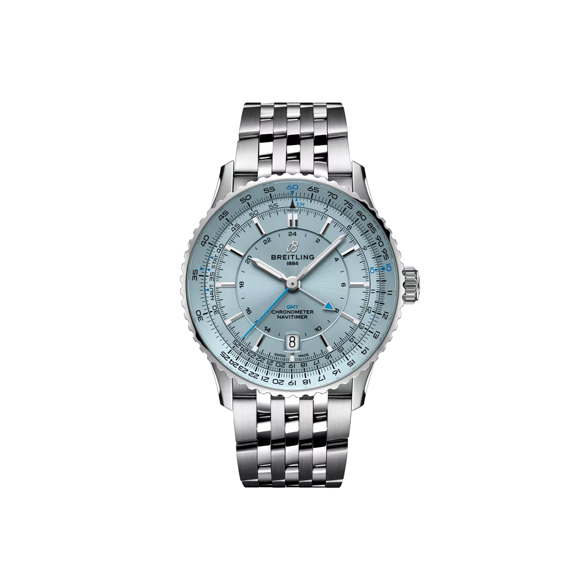 Dit Breitling horloge behoort tot de Breitling Navitimer collectie. 
Referentienummer: A32310171C1A1
Caliber: Breitling 32
