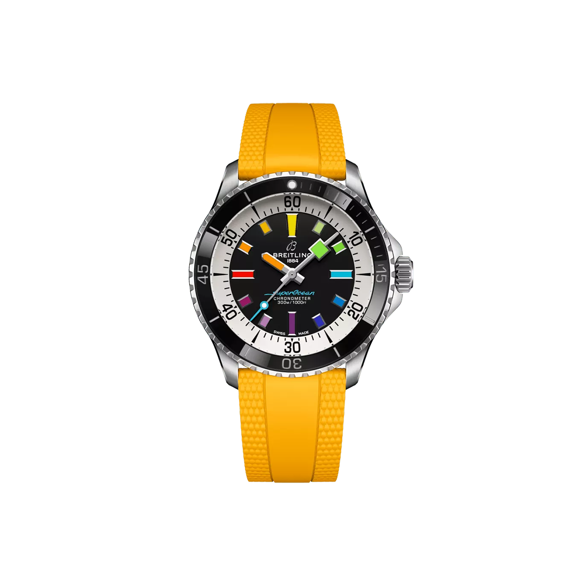 Dit Breitling horloge behoort tot de Breitling Superocean collectie. 
Referentienummer: A17375211B2S4
Caliber: Breitling 17
