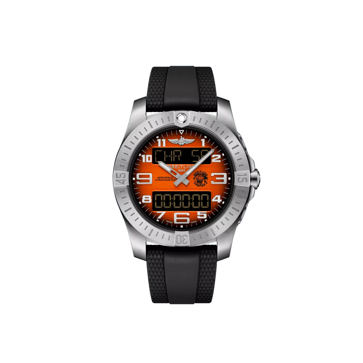 Dit Breitling horloge behoort tot de Breitling Professional collectie. 
Referentienummer: EB70101A1O1S1
Caliber: Breitling B70 (Manufacture MMT)
