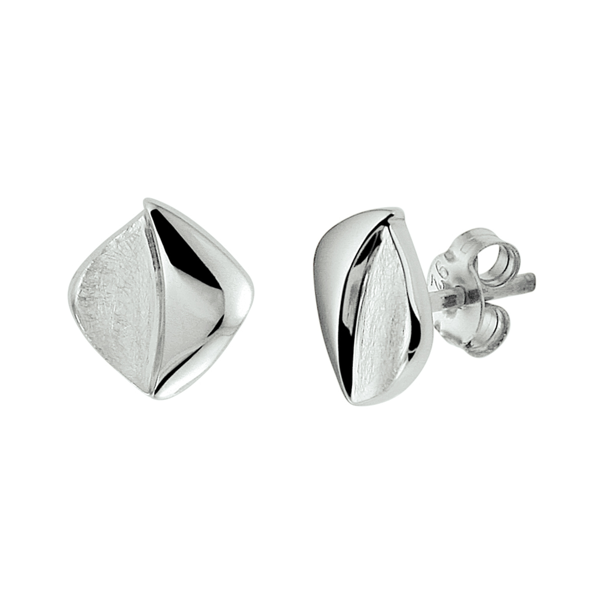 Zilver gerhodineerd oorknoppen