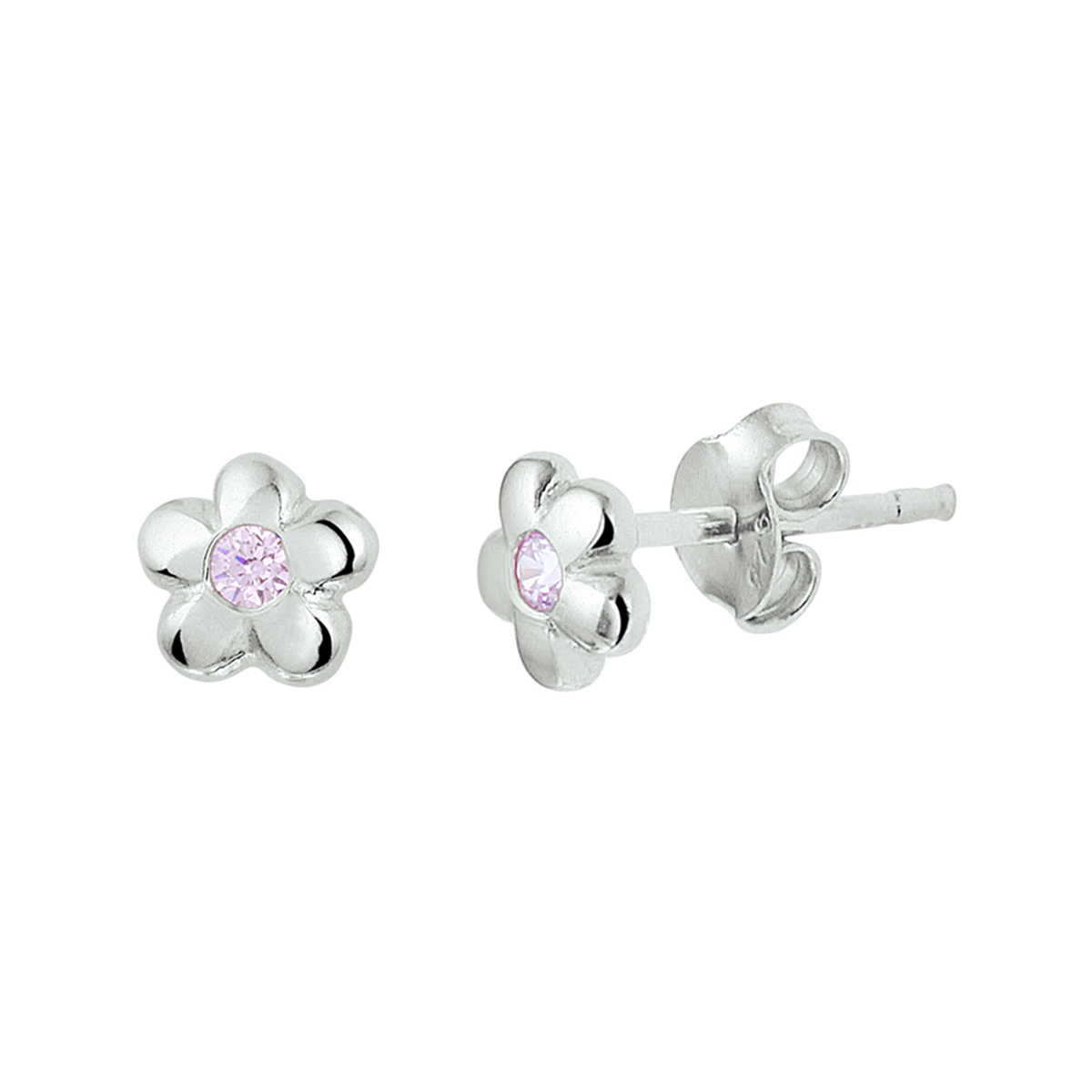 Beschrijving: Schattige gerhodineerd zilveren bloem oorknoppen met een afmeting van 5.5x6mm. Uitgevoerd met roze zirkonia en een stevige poussette sluiting. Tip: Leuk om kado te geven! Info: Gerhodineerd zilver is door de rhodiumlaag beter bestand tegen verkleuren en krassen.