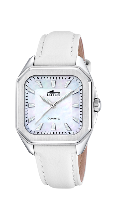 Deze Lotus Dames Horloge heeft een klassiek design met een witte wijzerplaat en zilveren details. De horlogeband is gemaakt van hoogwaardig leer en is verstelbaar voor een comfortabele pasvorm. Het horloge is waterbestendig en kan dagelijks gedragen worden. Combineer het horloge met zowel casual als formele outfits voor een stijlvolle look.

Het beste om deze Lotus Dames Horloge te dragen is om het te combineren met zowel casual als formele outfits voor elke gelegenheid. Met zijn klassiek design en verstelbare leren band past het horloge perfect om elke pols en voegt een vleugje elegantie toe aan je look. Bestel nu en straal met dit prachtige accessoire.