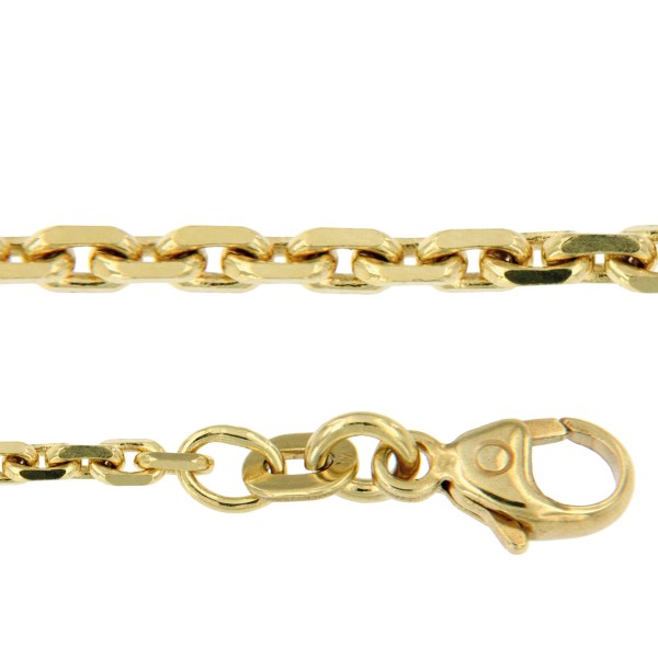 Dit prachtige gouden collier van het huismerk is een ware eyecatcher. Het collier is stijlvol en elegant, perfect voor elke gelegenheid. De schakel is met 2,5 millimeter breedte heel sterk en is gemaakt om decennia lang plezier van te hebben.