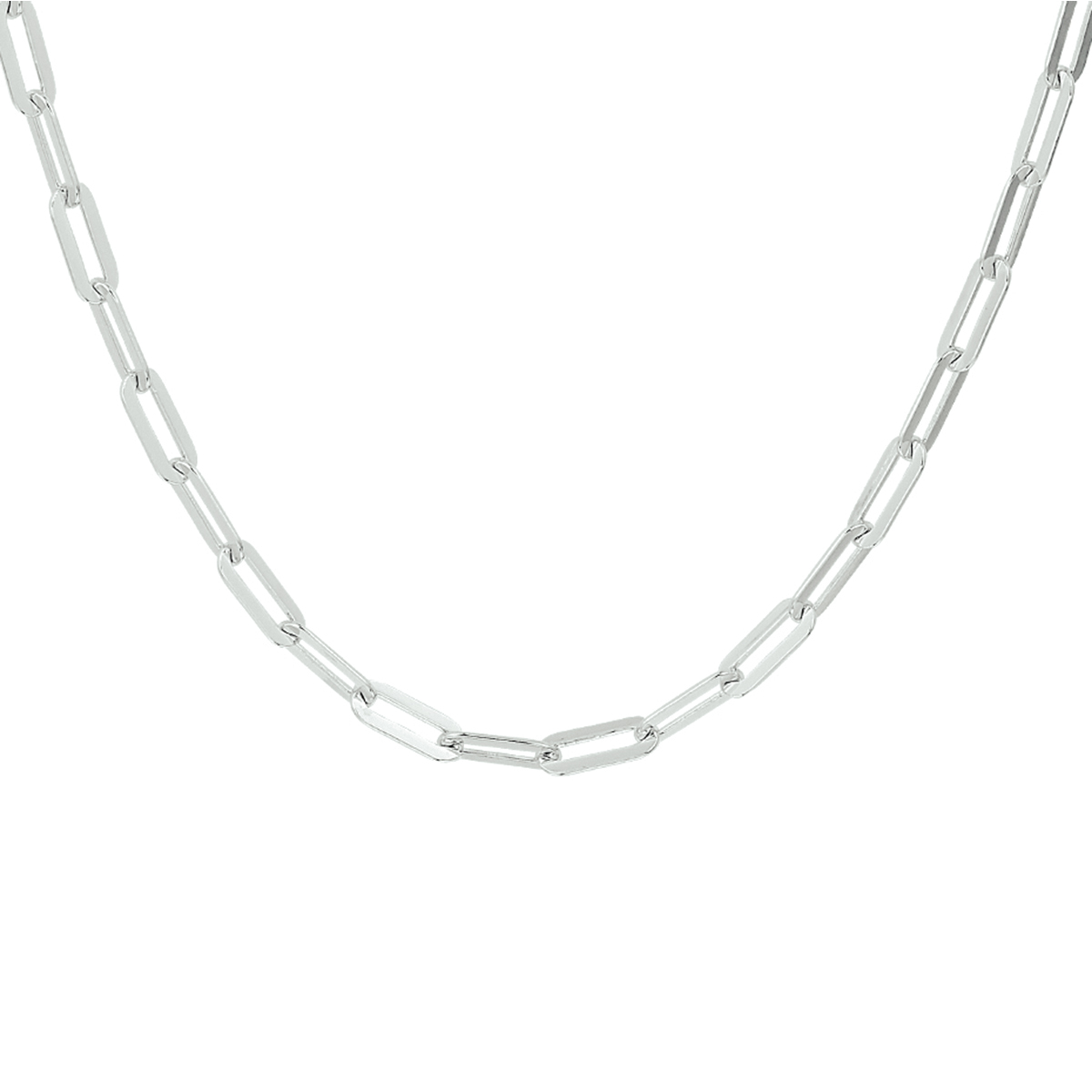 Gerhodineerd 925 zilveren collier uitgevoerd met een stevige karabijn sluiting. Het collier heeft een draaglengte van 41cm met een extensie van 4cm en een schakelbreedte van 3.8mm.