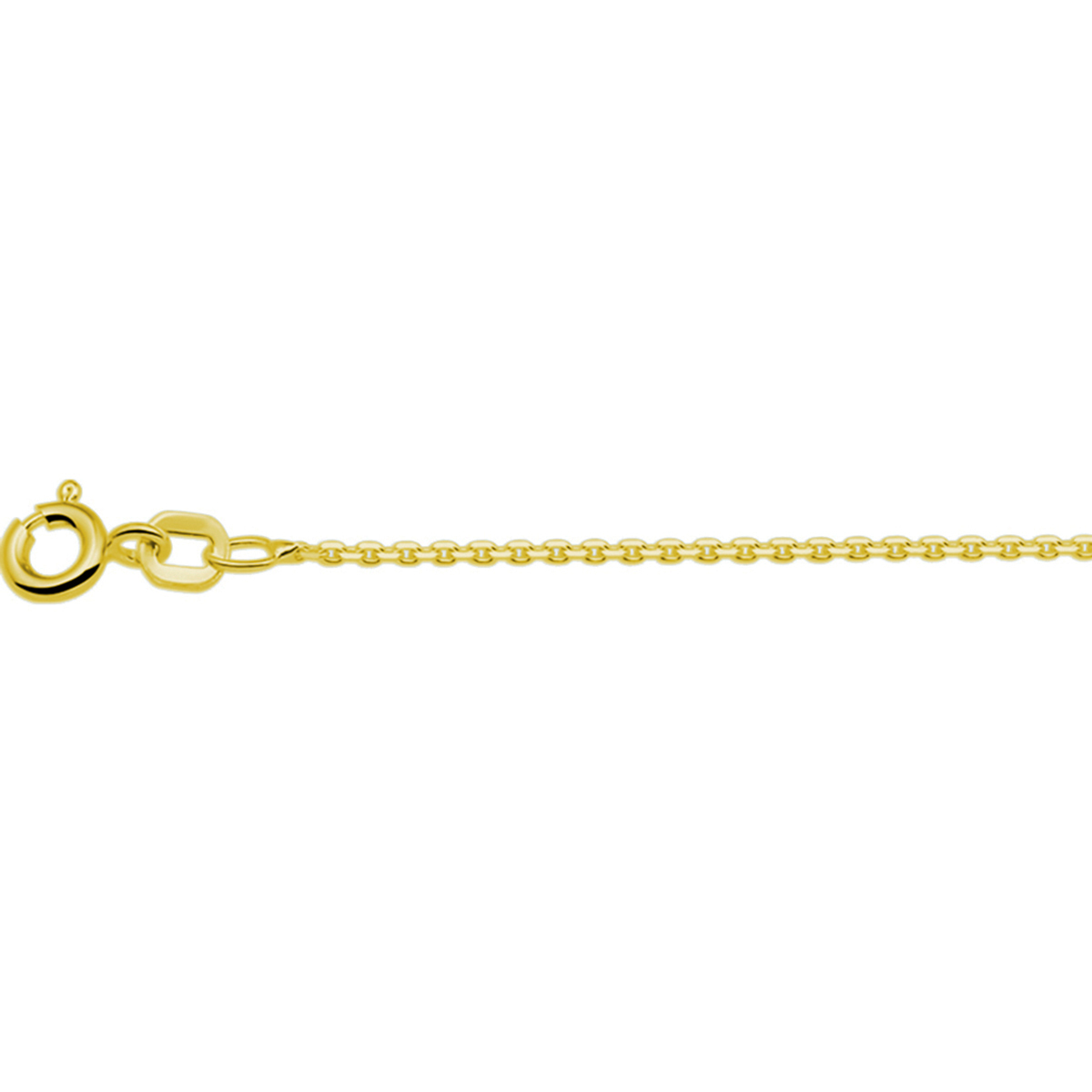 zilveren collier, verguld anker 1.1mm 50cm