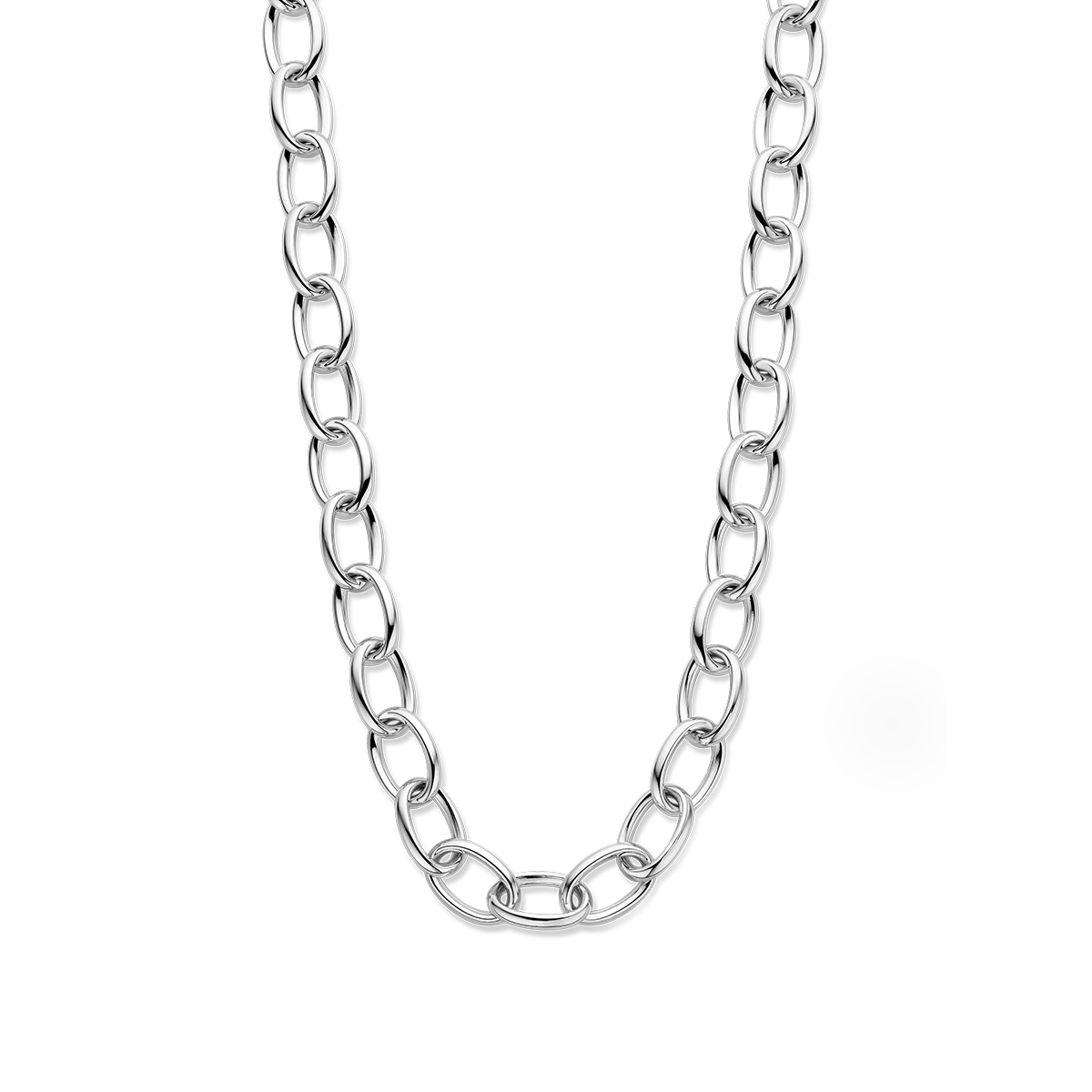 925 Zilveren collier met draaglengtes van 49 en 50cm. Uitgevoerd met een karabijn sluiting.