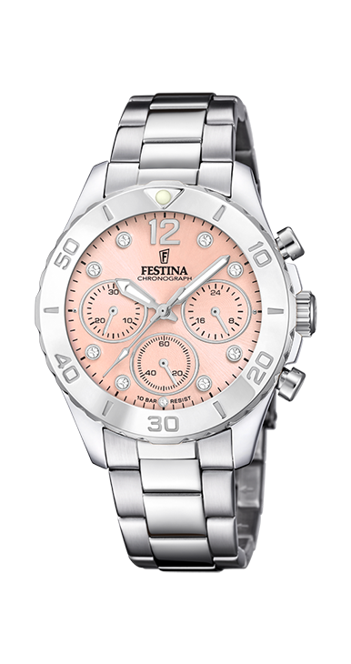 Festina dames horloge F20603/7 met een 316l roestvrij staal kast en een mineraal glas met een 316l roestvrij staal band/armband.

Festina horloges zijn de perfecte mix van elegantie en functionaliteit.Festina biedt een herkenbaar design, constante technologische evoluties en en een perfecte prijs/kwaliteit garantie.