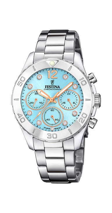 Festina dames horloge F20603/4 met een 316l roestvrij staal kast en een mineraal glas met een 316l roestvrij staal band/armband.

Festina horloges zijn de perfecte mix van elegantie en functionaliteit.Festina biedt een herkenbaar design, constante technologische evoluties en en een perfecte prijs/kwaliteit garantie.