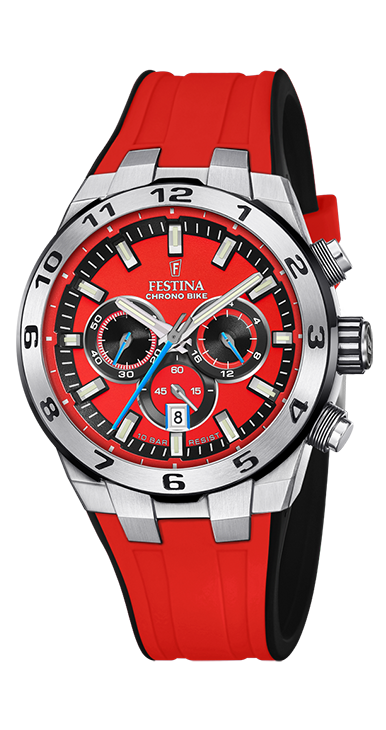 Festina F20671/5 horloge voor heren, onderdeel van de geprezen Chrono Bike collectie, is een uitstekend voorbeeld van de vaardigheid van Festina om esthetiek en bruikbaarheid meesterlijk te combineren. Deze elegante horloge wordt gekenmerkt door zijn 316L roestvrijstalen kast, een materiaalkeuze die een toewijding aan kwaliteit en duurzaamheid weerspiegelt. 316L roestvrij staal staat bekend om zijn corrosiebestendigheid en vermogen om een gepolijste afwerking te behouden, waardoor het horloge zijn schoonheid en functionaliteit behoudt in de loop van de tijd.

De wijzerplaat wordt beschermd door duurzaam mineraalglas, dat niet alleen aanzienlijke krasbestendigheid biedt, maar ook optimale helderheid biedt voor het aflezen van de tijd. Deze combinatie van hoogwaardige materialen zorgt ervoor dat het horloge de eisen van dagelijks gebruik kan weerstaan terwijl het zijn elegante uitstraling behoudt.

Uitgerust met een rubberen band biedt de Festina F20671/5 comfort en flexibiliteit, waardoor het een ideaal horloge is voor dagelijks gebruik en sportactiviteiten. De rubberen band is sterk en duurzaam, in staat om verschillende omgevingsomstandigheden te weerstaan, van vochtigheid tot fysieke slijtage, zonder concessies te doen aan comfort of stijl.