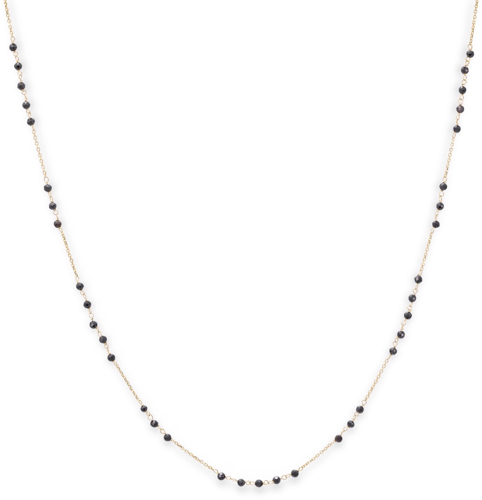 Monzario - 14kt geelgoud met onyx, maat 42/45cm - 1472c-geel-onyx