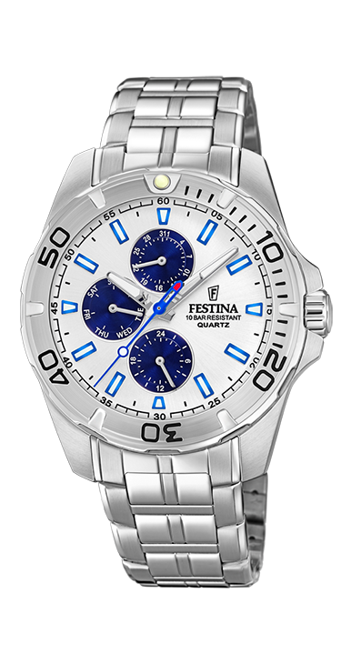 Festina heren horloge F20623/1 met een 316l roestvrij staal kast en een mineraal glas met een 316l roestvrij staal band/armband.

Festina horloges zijn de perfecte mix van elegantie en functionaliteit.Festina biedt een herkenbaar design, constante technologische evoluties en en een perfecte prijs/kwaliteit garantie.