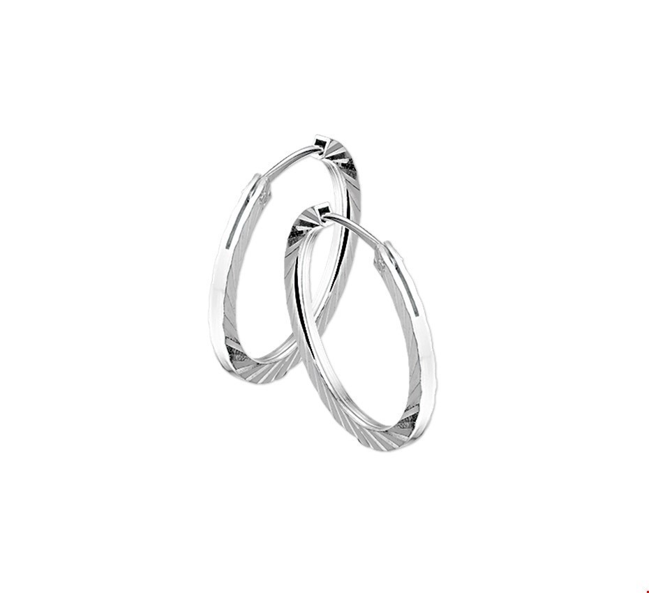 Huiscollectie - Zilveren oorringen 22x2mm Zonnerannd - 1001517