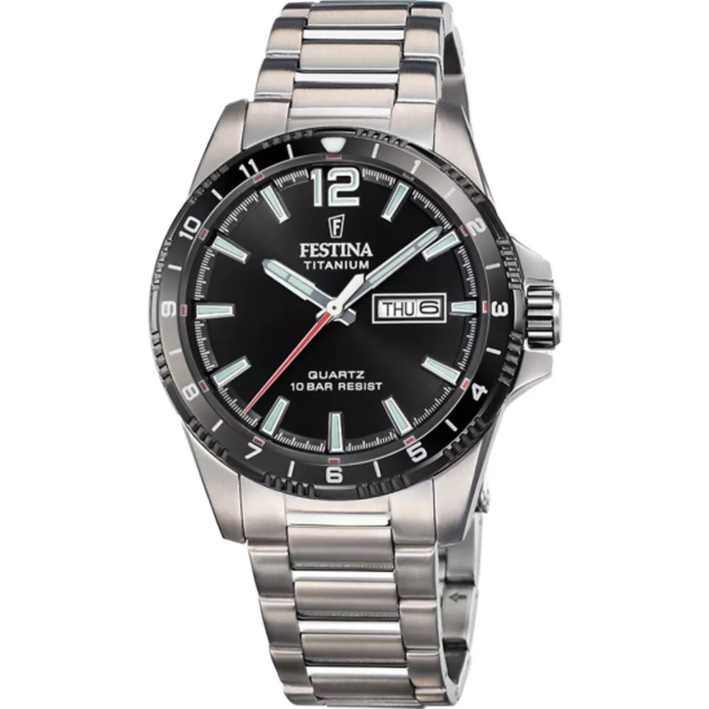 Festina heren horloge F20698/4 met een titanium kast en een mineraal glas met een titanium band/armband.

Festina horloges zijn de perfecte mix van elegantie en functionaliteit.Festina biedt een herkenbaar design, constante technologische evoluties en en een perfecte prijs/kwaliteit garantie.