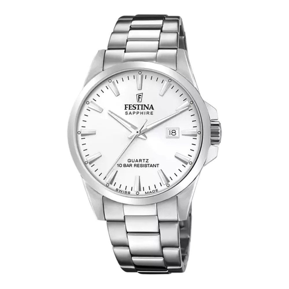 Festina - Staal heren horloge 100 meter WR, Saffierglas - F20024/2