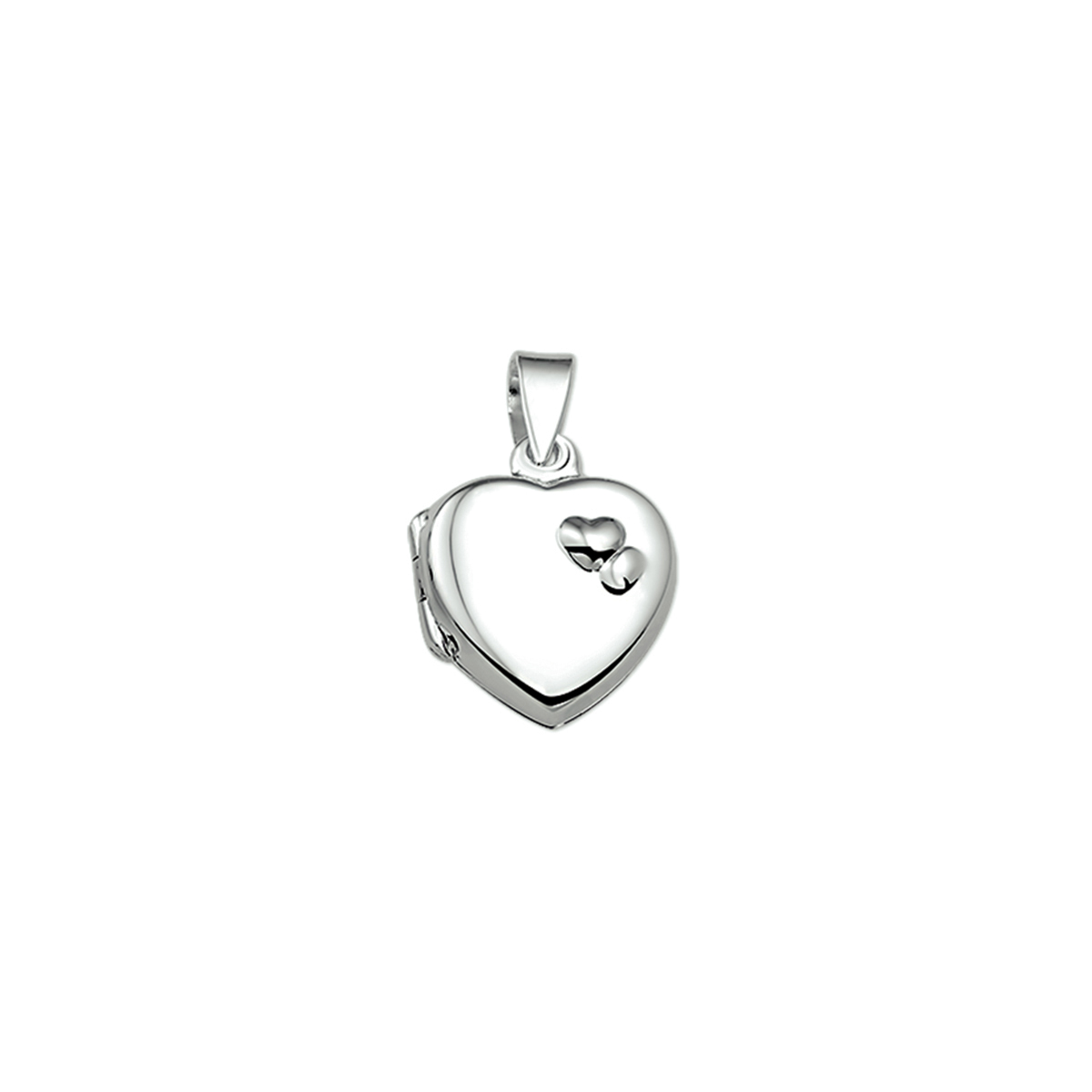 De hanger is gemaakt van gerhodineerd zilver en is zilverkleurig. Het is een sieraad voor dames.