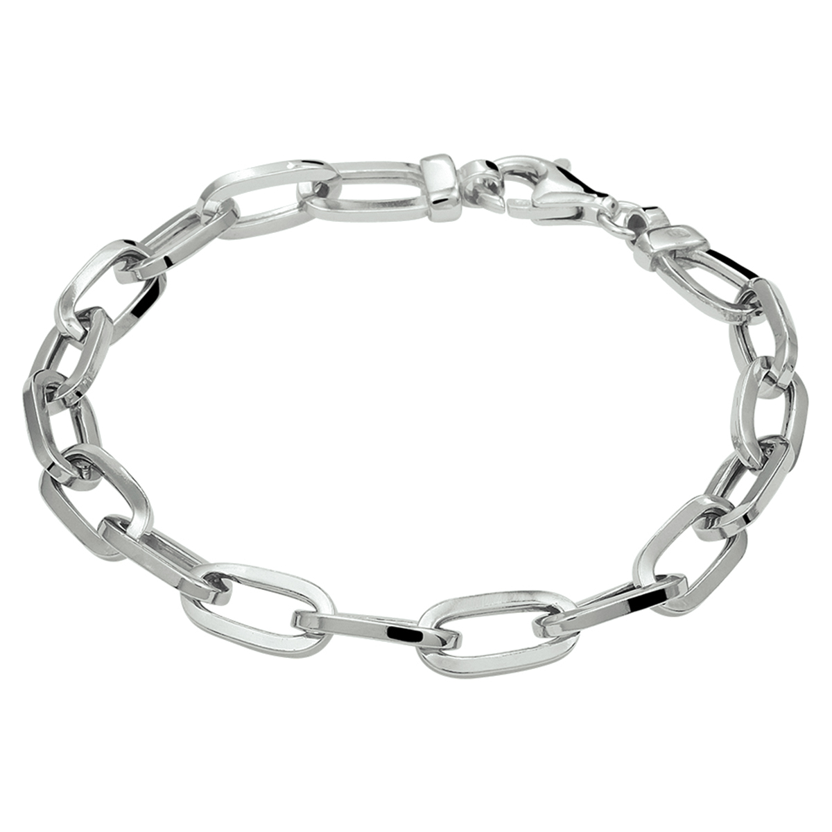Gerhodineerd 925 zilveren anker armband met een schakelbreedte van 6.5mm. De armband heeft een draaglengte van 19cm en is uitgevoerd met een stevige karabijn sluiting.