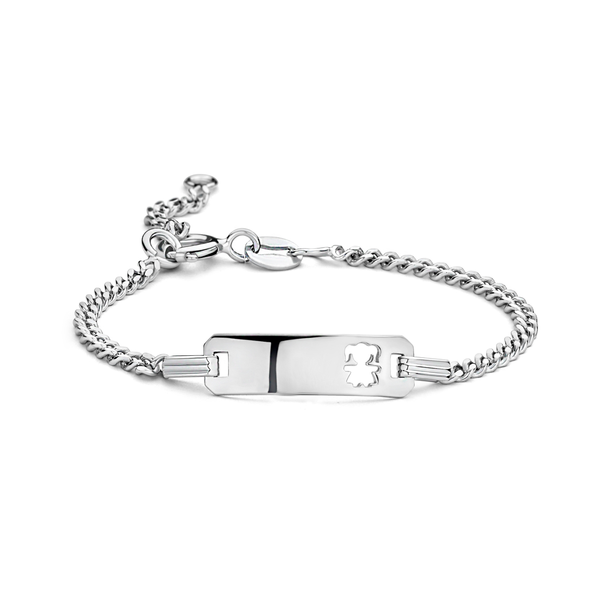 graveerarmband meisje gourmette plaat 5,5 mm