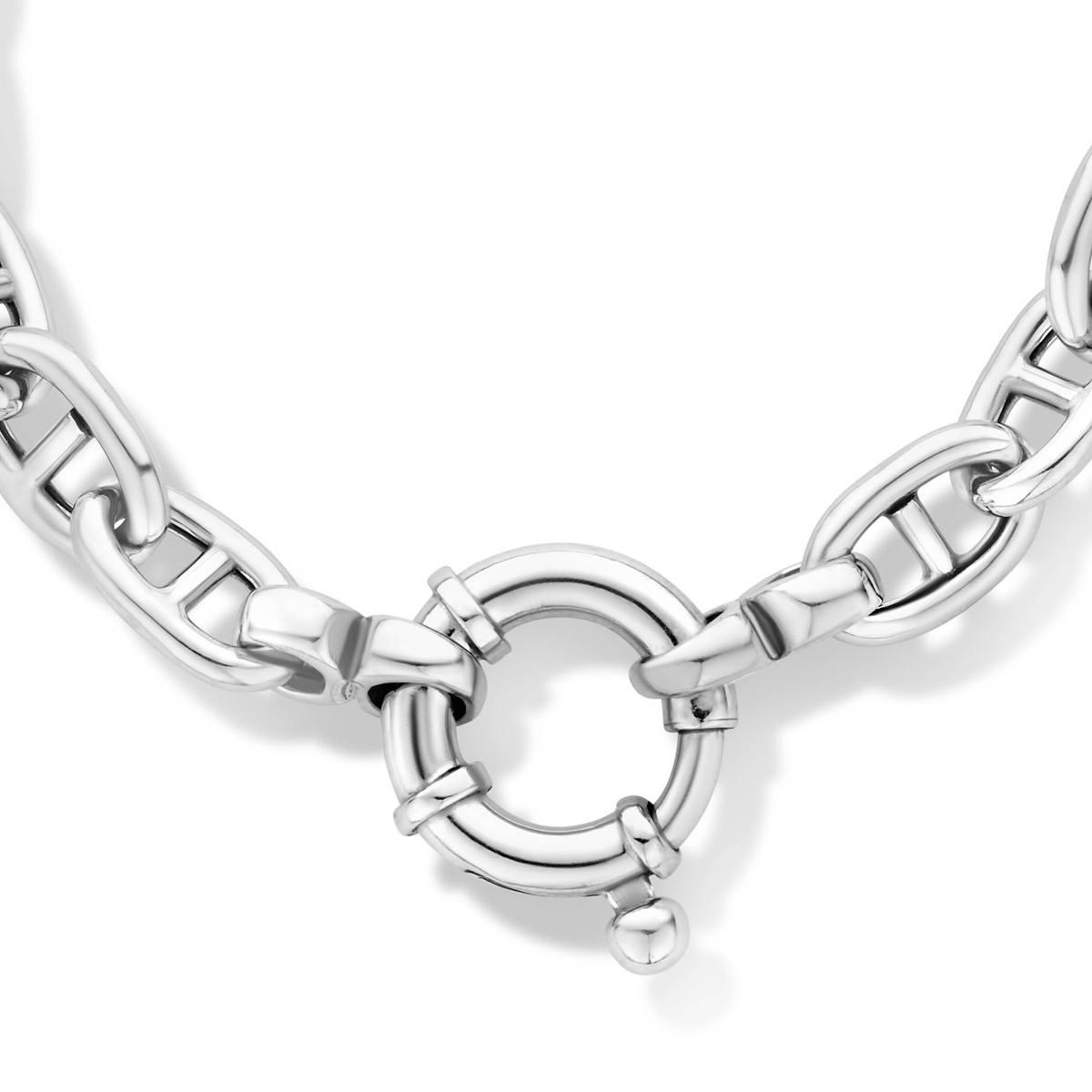 Zilver collier Marine met groot springslot 7,1 mm 45 cm 1336520 