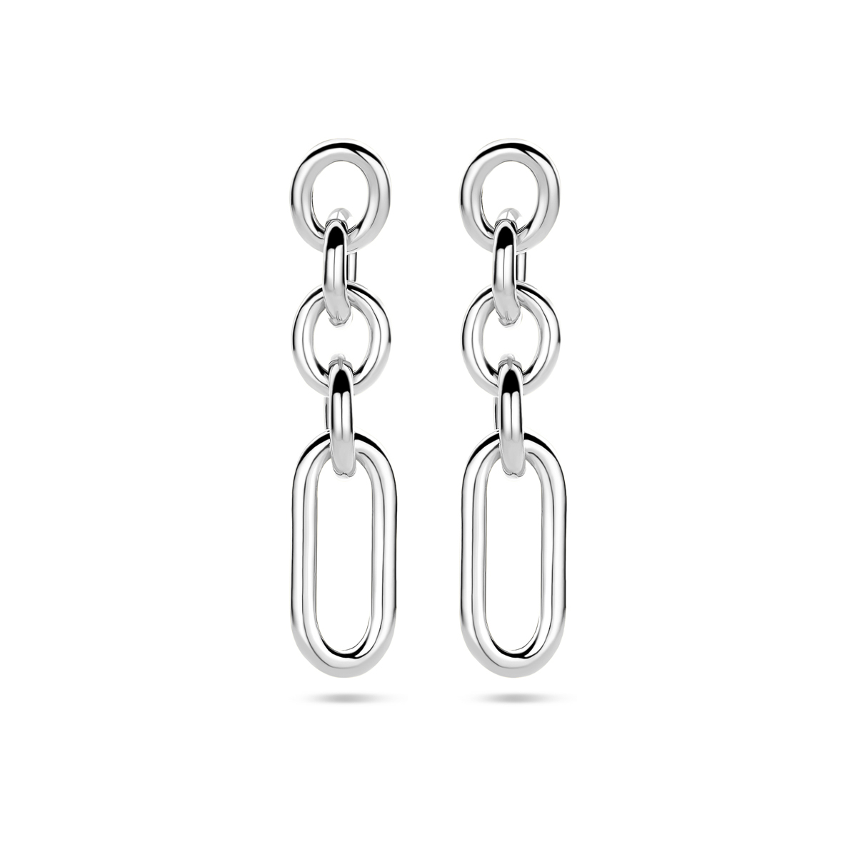 Gerhodineerd 925 zilveren oorhangers met een totale hoogte van 40mm.