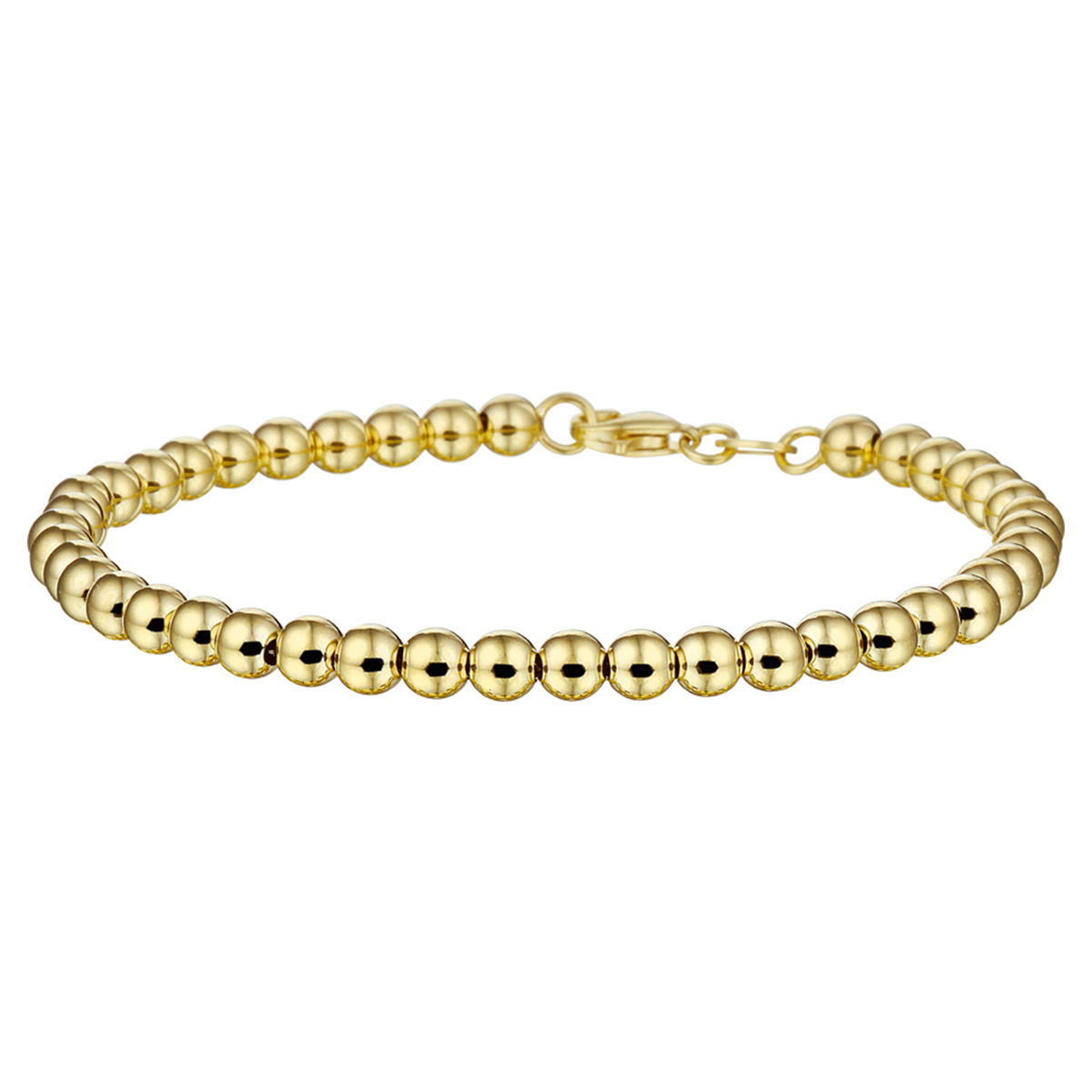 14krt Geelgouden armband  bolletjes 18cm
