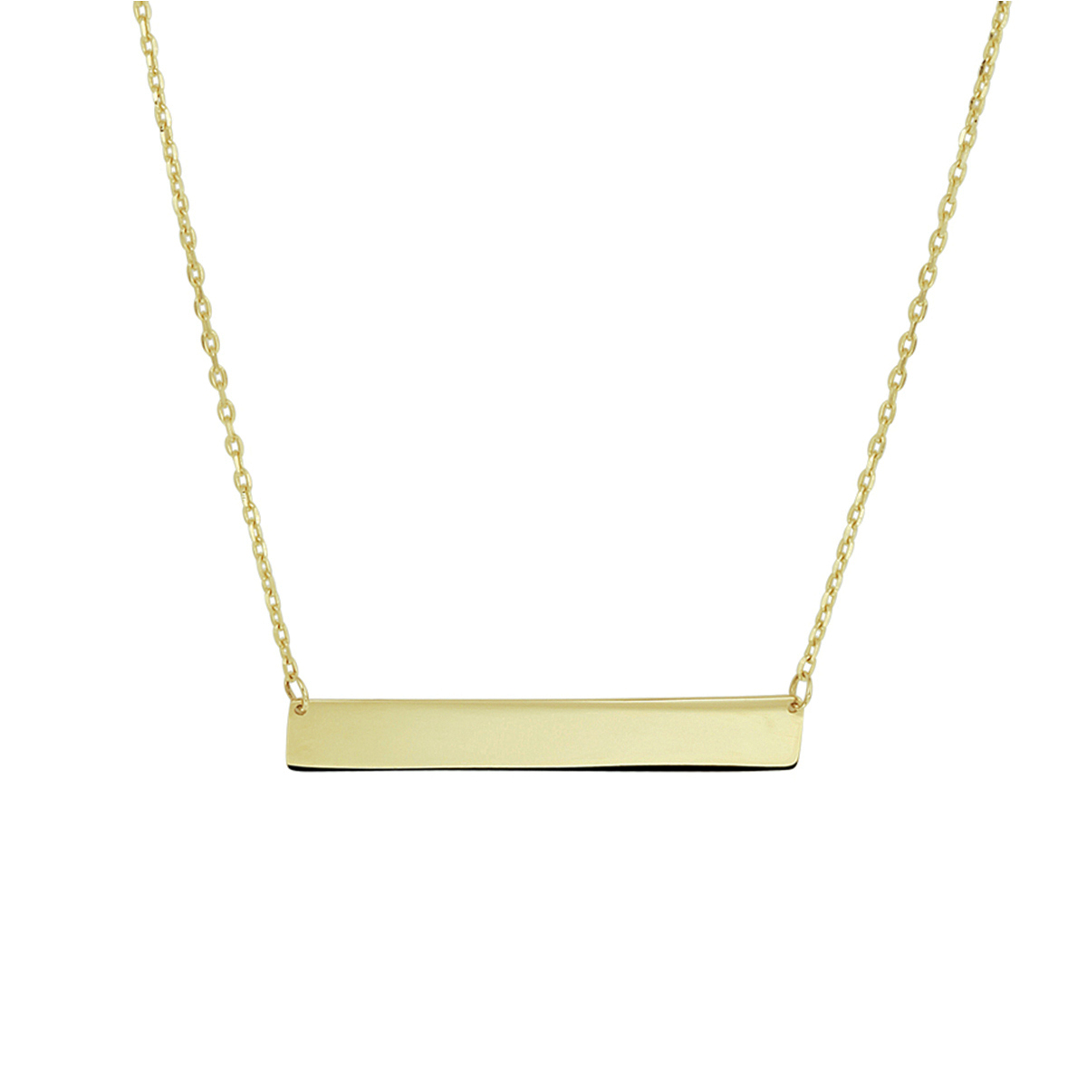 Beschrijving: Fijn geelgouden 1mm anker graveercollier met draaglengtes van 41 43 en 45cm. Het graveercollier is uitgevoerd met een graveerplaat van 5x30mm en een stevige karabijn sluiting.
Verpakt per: 1
Doelgroep: dames
Breedte: 30 mm
Kortste lengte: 41 mm
Langste lengte: 45 mm
Hoogte: 5 mm