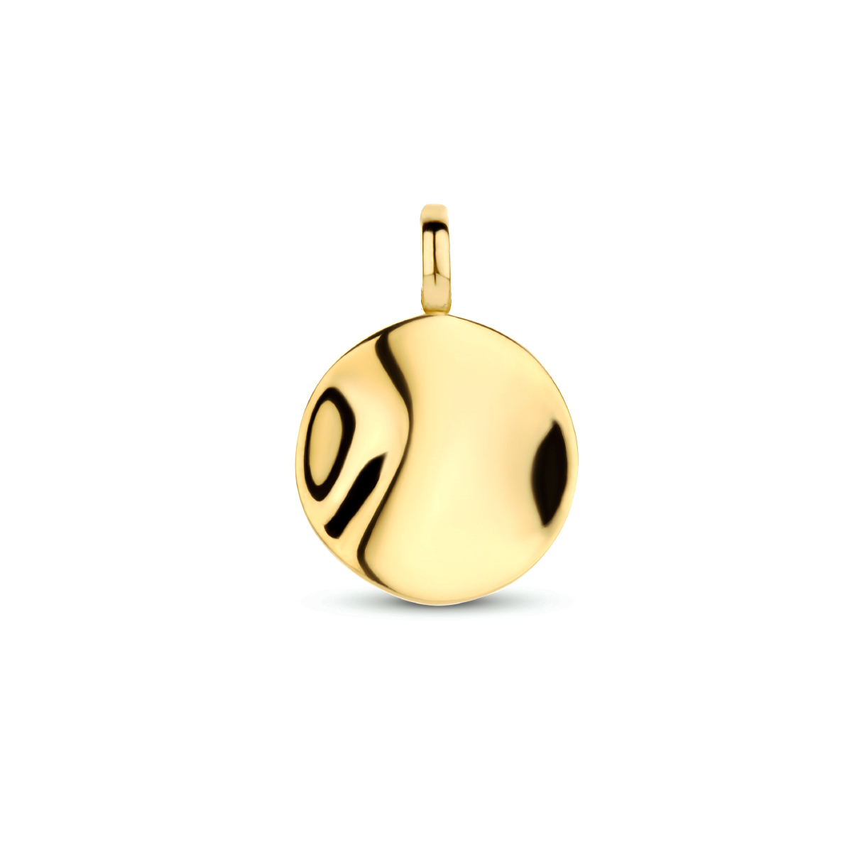 Gouden hanger fantasie rond gedeukt