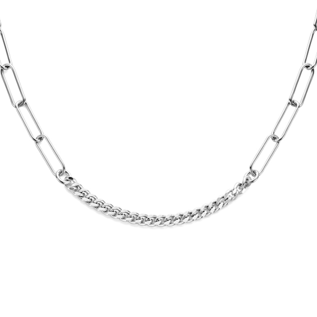 zilveren schakel collier
