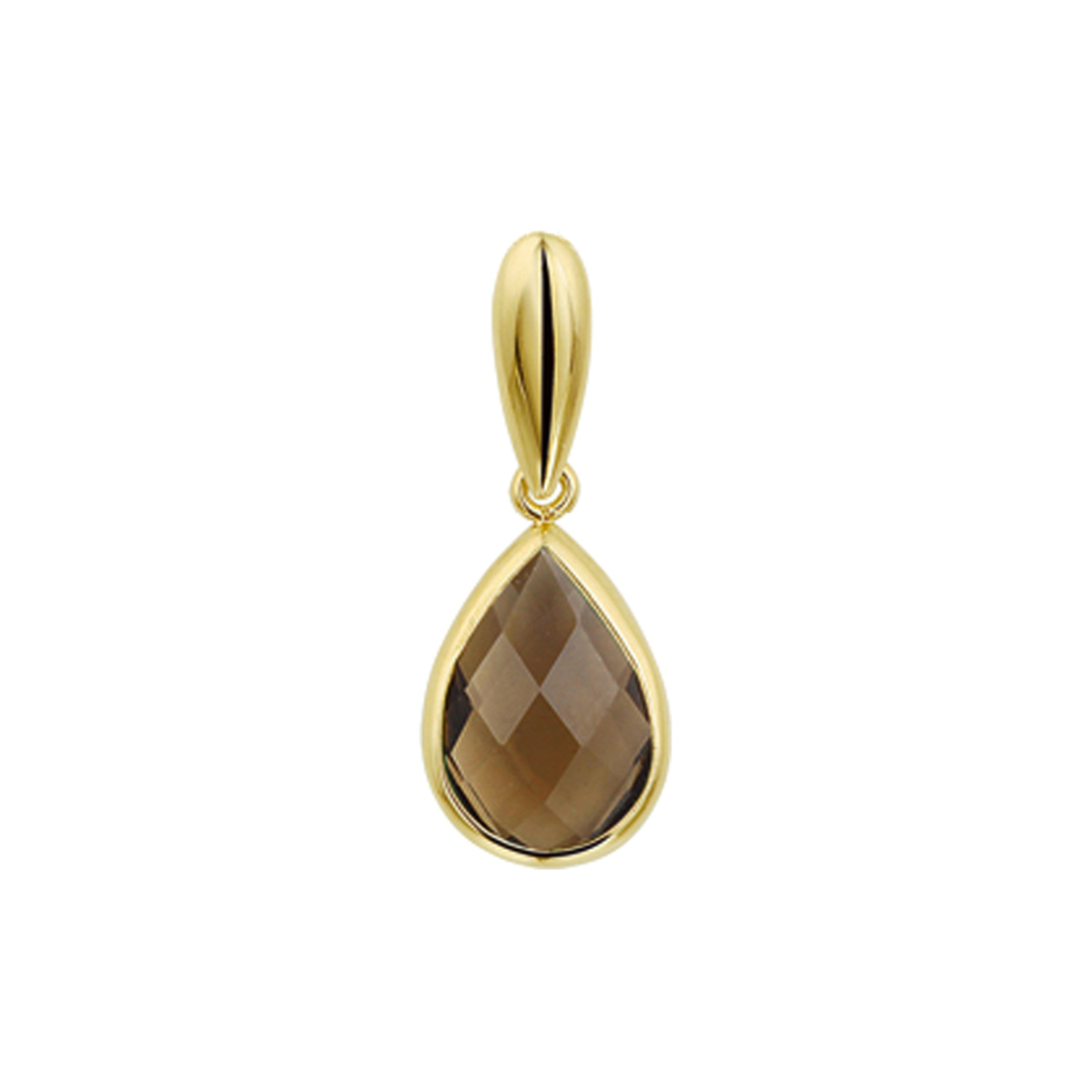 Juist door het simplistische design is dit een echte eyecatcher. Ontdek hoe de kleuren van het goud en de edelsteen elkaar versterken. Details: Geelgouden hanger met rookkwarts.
Breedte: 7.5 mm
Hoogte: 20 mm
Zetting: entourage (kastzetting)