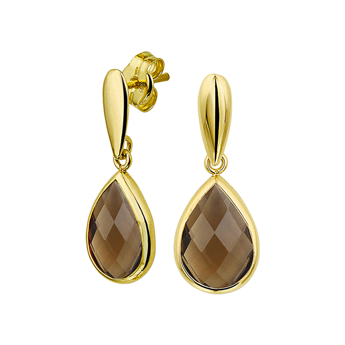 Juist door het simplistische design is dit een echte eyecatcher. Ontdek hoe de kleuren van het goud en de edelsteen elkaar versterken. Details: Geelgouden oorhangers met rookkwarts.
Breedte: 7.5 mm
Hoogte: 20 mm
Zetting: entourage (kastzetting)