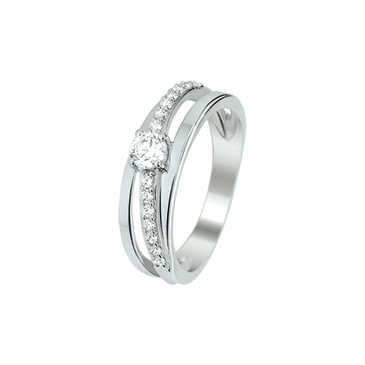 Zilveren dames ring
