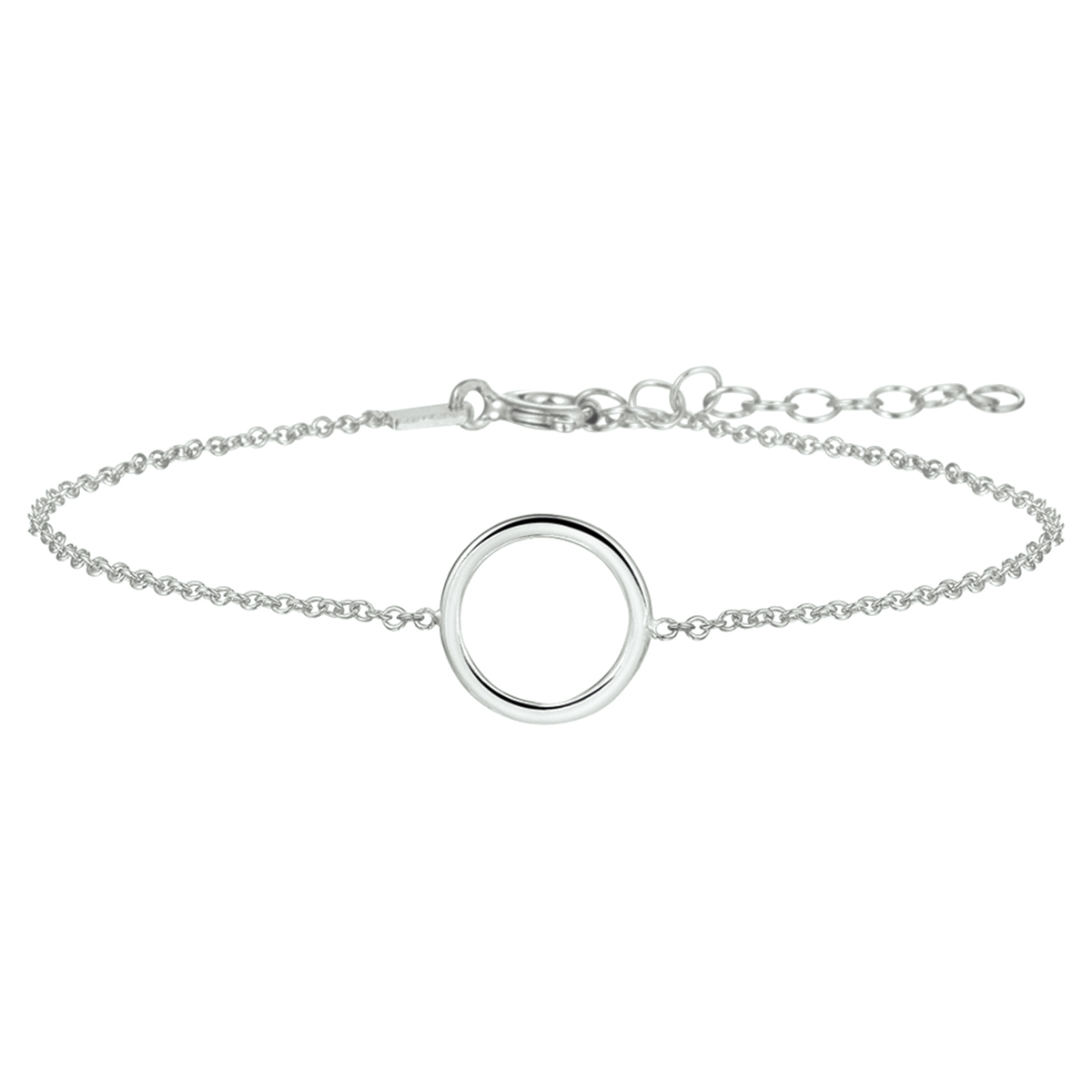 Zilver gerhodineerd armbandje  16-19 cm